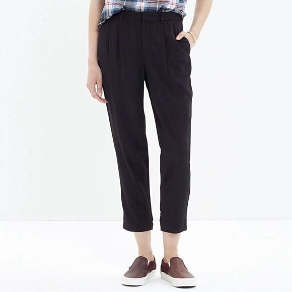 Madewell Pants - Madewell Delancey slouch trouser pant black
